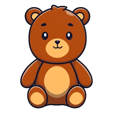 adorable teddy bear sticker