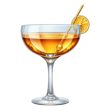 luxury cocktail glass sticker