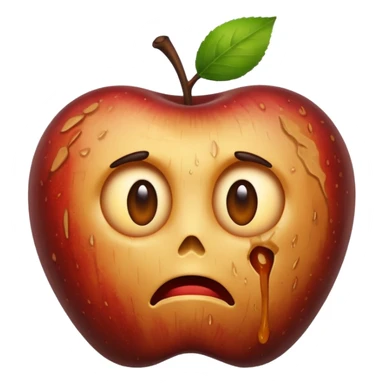Rotten apple emoji sticker