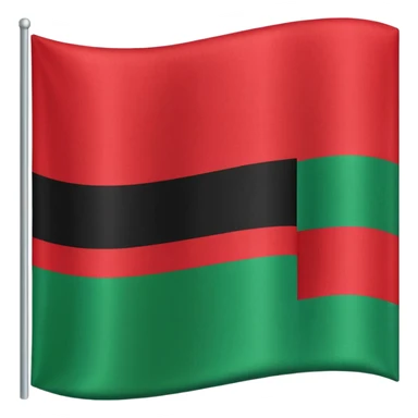 red, black and green bottom horizontal stripe flag sticker