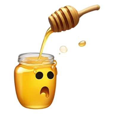 Honey pouring out of mouth sticker