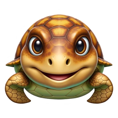 Cinematic Comical Sea Turtle Portrait Emoji, Head tilted dramatically with an exaggeratedly amused expression, featuring a boldly patterned, domed shell and wide, comically expressive eyes full of playful disbelief, Simplified yet hilariously expressive features, highly detailed, glowing with a slightly sassy oceanic glow, high shine, dramatic yet playful, stylized with an air of cheeky marine mischief, soft glowing outline, capturing the essence of a meme-worthy sea turtle that looks ready to glide its way into viral fame! sticker