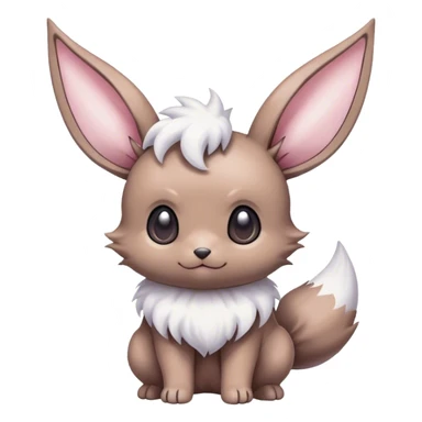 Eevee-Minccino-Espurr-creature-hybrid sticker