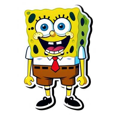 Scary SpongeBob sticker