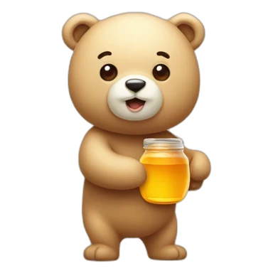 Ours avec miel sticker