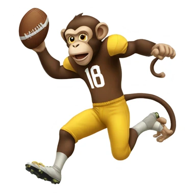 Monkey playing football sticker