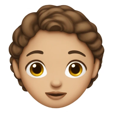 Pregnant girl brown hair sticker