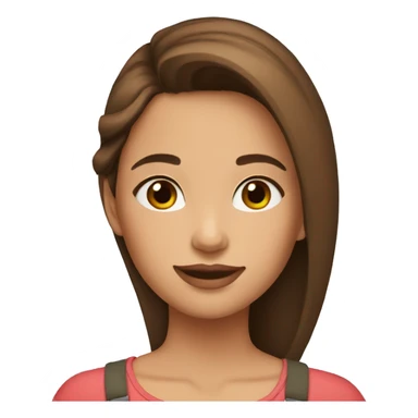 Girl with brown hair take a tulips sticker