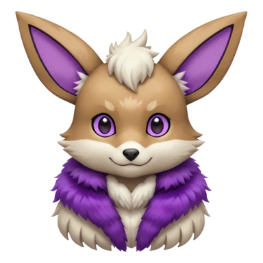 Hyper-realistic pastel wildlife Beautiful Real life wild feral Frosty Albino Shiny White with Violet markings Eevee-Liepard-Zangoose-Pokémon-Digimon-Fakémon-fusion-hybrid-creature sticker