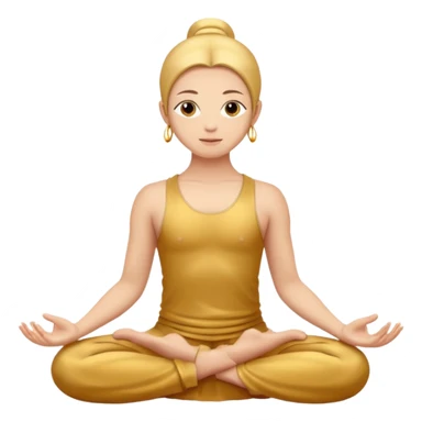 Goldene Person im Lotussitz sticker