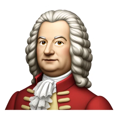 johann sebastian bach standing with red jacket sticker