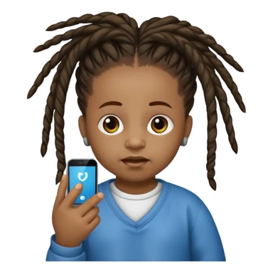 Diabetic disabled black baby with dread locks sticker