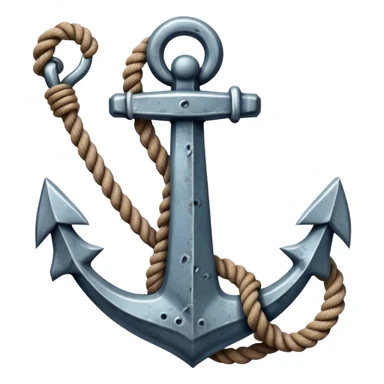 anchor with a rope wrapped around it  sticker