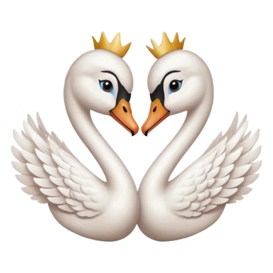 Two swan making a heart 💗 a girl and a boy sticker