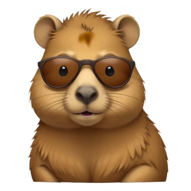 Capibara con lentes de sol oscuros sticker