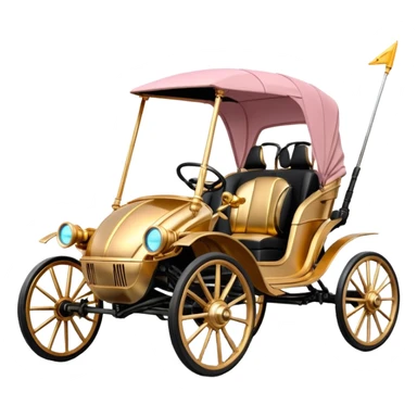 C-3PO in 1865 rose-gold buggy powered by electric motors and batteries  sticker