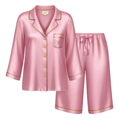 Light pink silk pyjamas set sticker