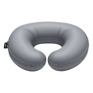 A compact inflatable travel pillow with a sleek surface and adjustable firmness. sticker