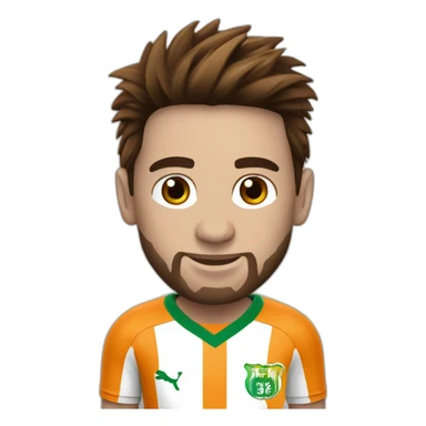 Messi en maillot de la côté d'Ivoire  sticker