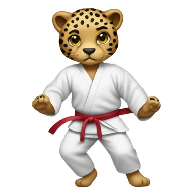 leopard judoka sticker