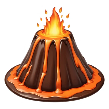Volcano Experiment instead fire chocolate is coming out  sticker