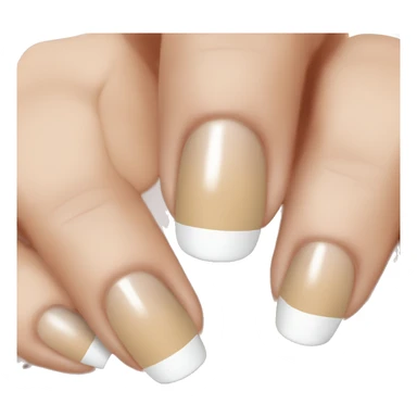 Short French tip nails  sticker
