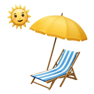 Aesthetic summer beach emoji sticker