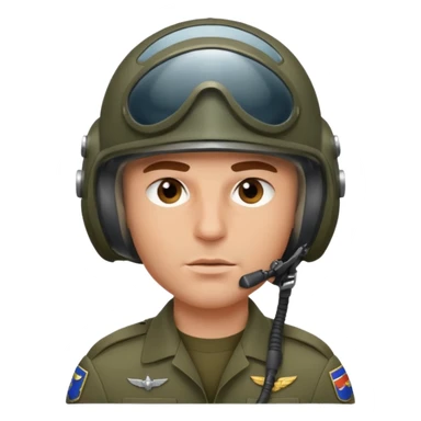 a brutal white male military pilot in an aviation helmet on face and a modern uniform. maximum quality sticker