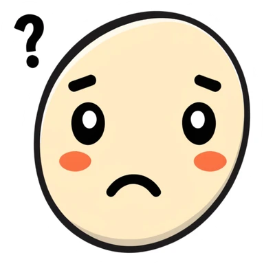 confused facial expression with question marks sticker