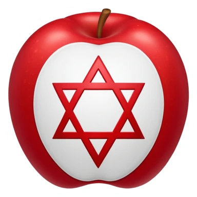 a jewish kippah in apple style sticker