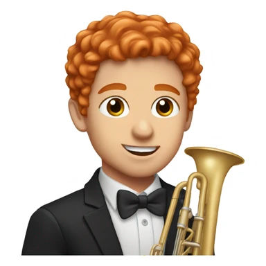 :tromboneplayer with Red Hair and blue Eyes sticker