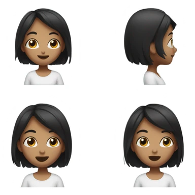 smiling girl with black hair blowing a kiss  sticker