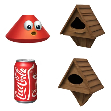 Wooden Vanilla Coke can UFO alien spaceship birdhouse  sticker