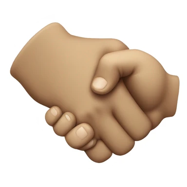Two hands fist bump handshake sticker