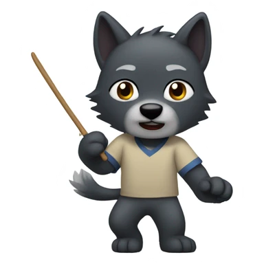 darkwolf with autism playing shindo sticker