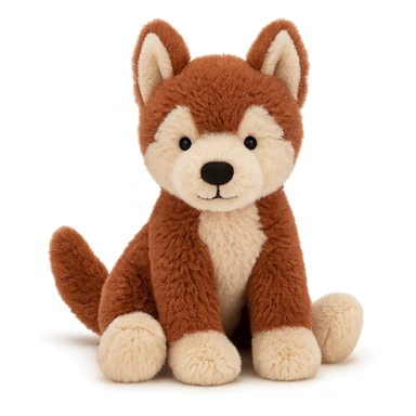jellycat stuffed plush reddish-brown siberian husky pup sticker