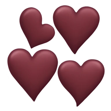 burgundy red heart sticker