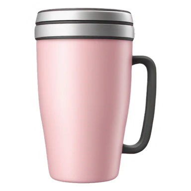 Light pink tumbler with handle sticker