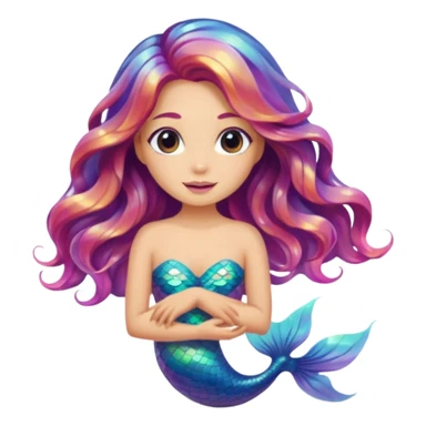 Iridescent mermaid hair sticker
