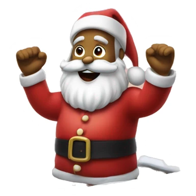 santa clause on the roof sticker
