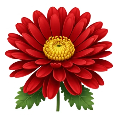 chrysanthemum flower red sticker