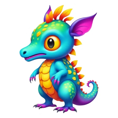 Colorful Exotic Pokémon-Animal-Digimon-Monster-Beast-Fakémon-hybrid-creature (full body) sticker