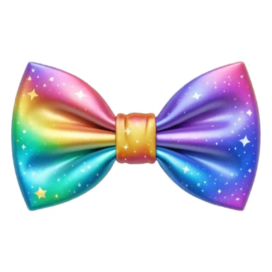 Rainbow starry galaxy bowtie sticker