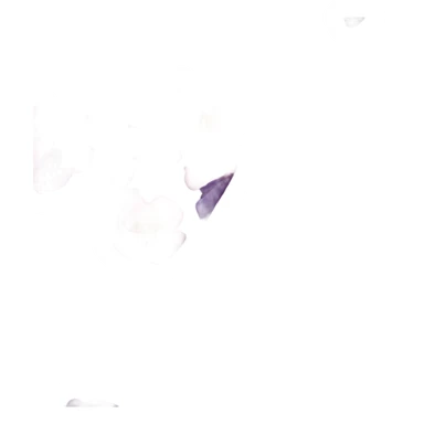 A bundle of pastel pansies and dark violet peonies wrapped in translucent deep pink fabric with a delicate bow. sticker