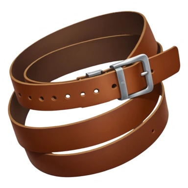 Hand holding folded in half belt at 45 degree angle sticker