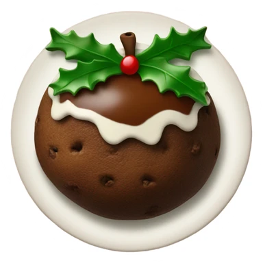 christmas pudding dessert  sticker