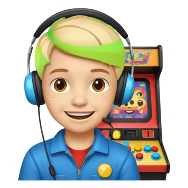 Retro Arcade Kid sticker