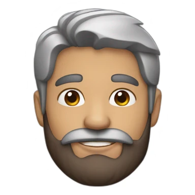 Calvo con barba sticker