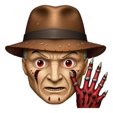 glitter claw freddy krueger sticker