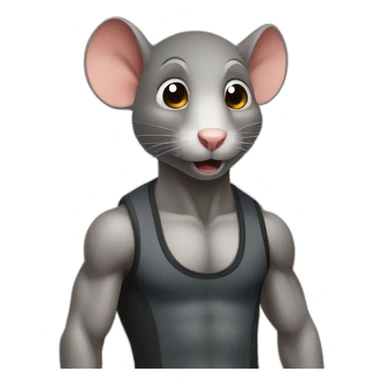 Gymrat as a rat sticker